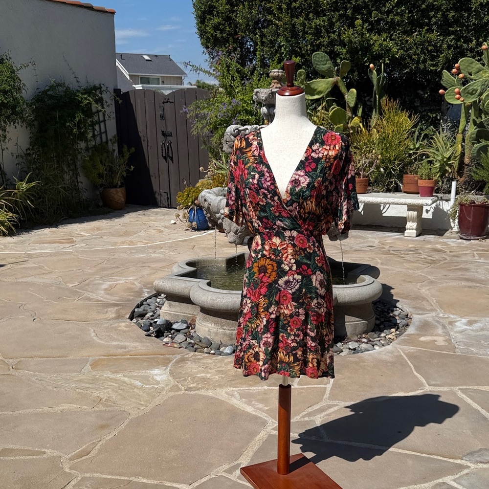 Billabong Black Floral Mini Dress